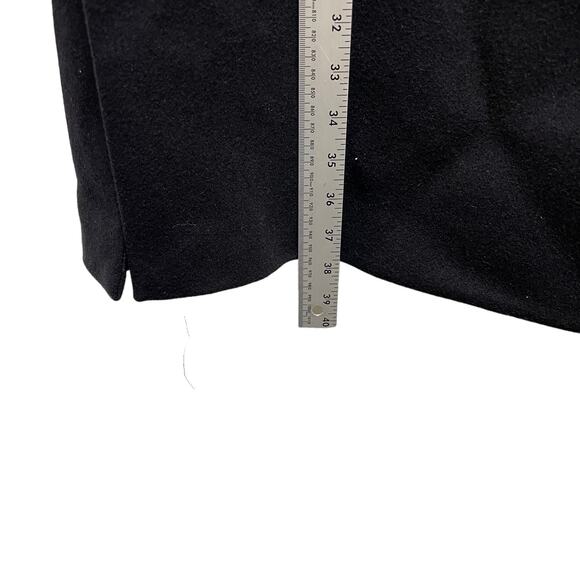 Theory Quennel Convertible Wool-blend And Lamb Leather Coat Navy Size XS - Picture 11 of 12